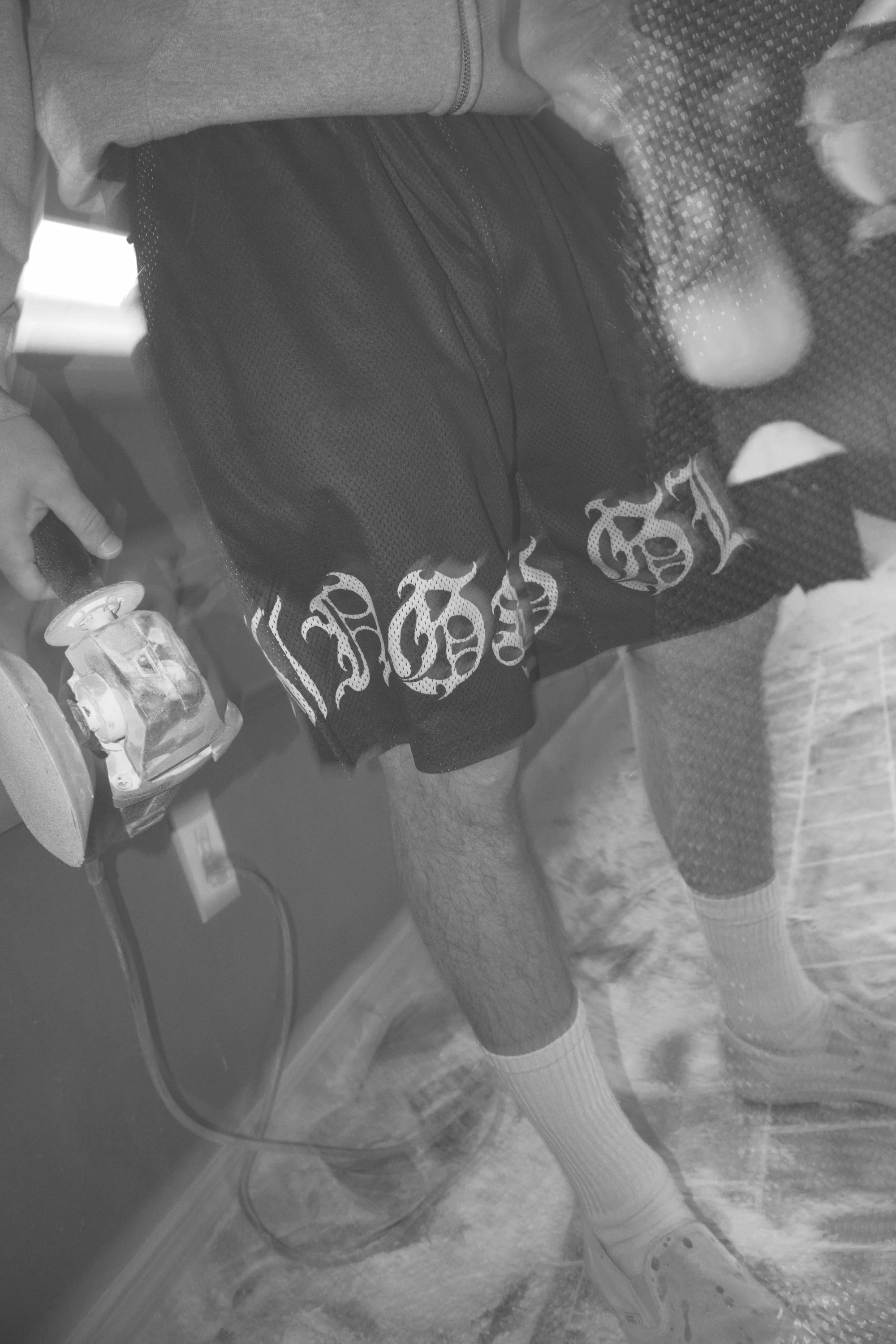 Black Letter Basketball Shorts