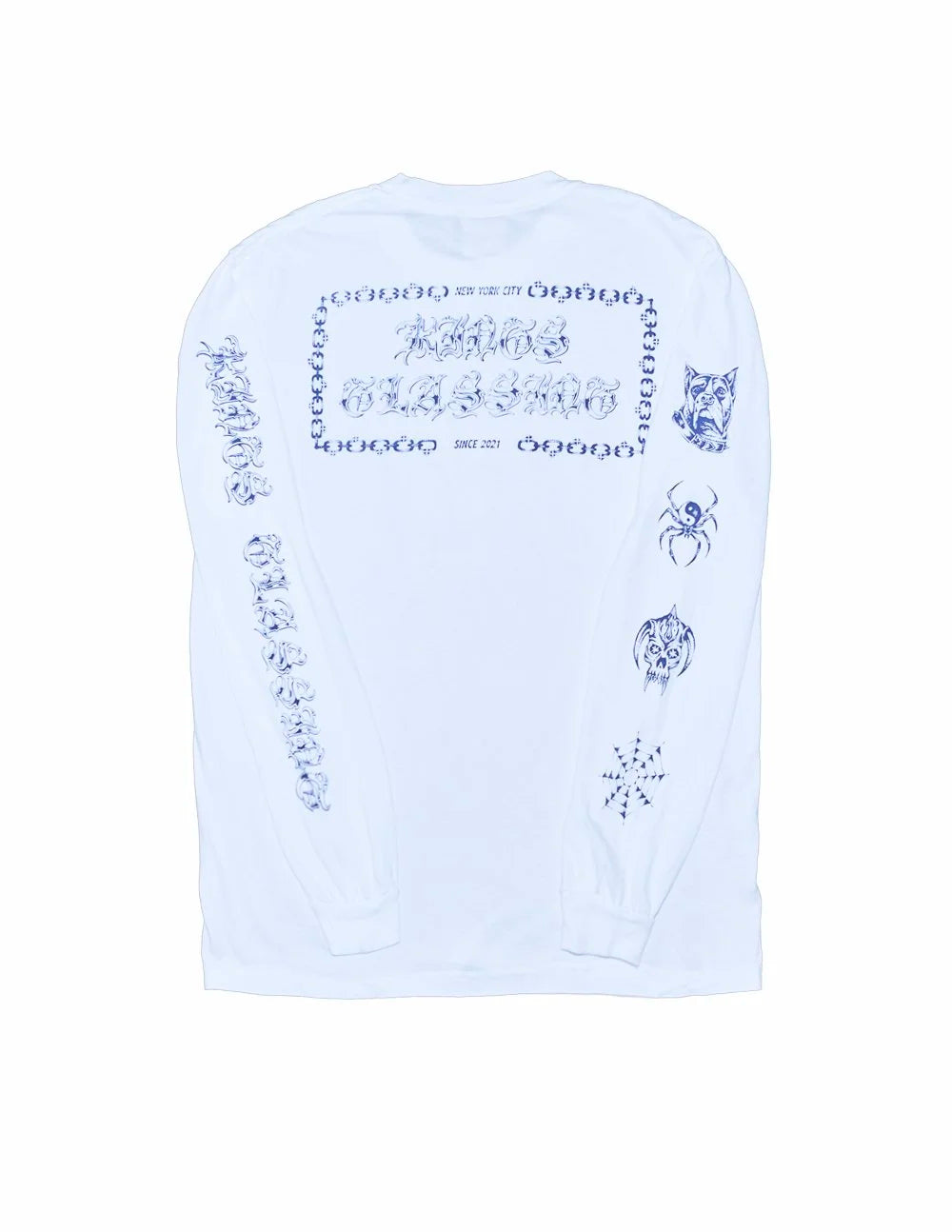Blue Letter Long Sleeve Tee by Anthony Vicar