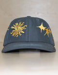 The Sketchy Snapback Hat - Slate Blue