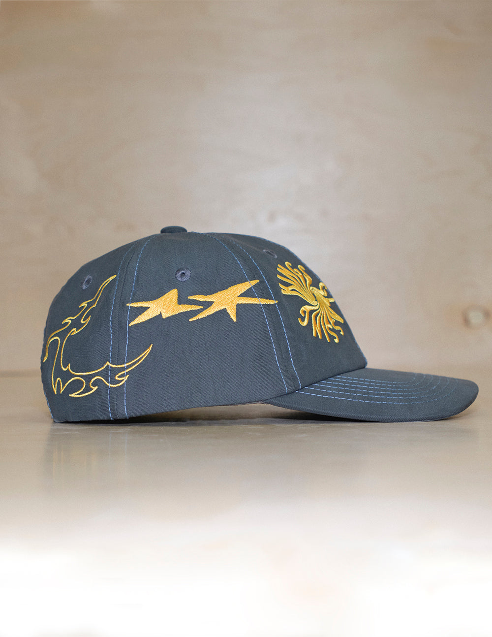 The Sketchy Snapback Hat - Slate Blue