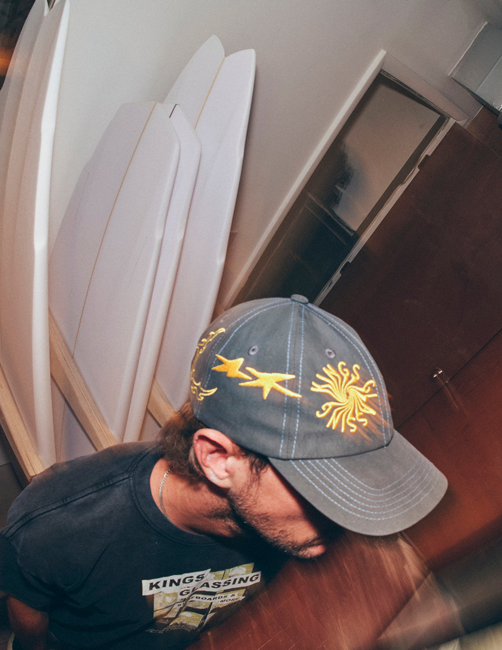 The Sketchy Snapback Hat - Slate Blue